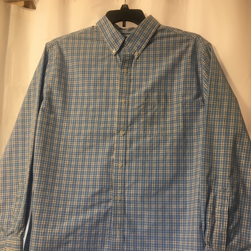 Agua gingham long sleeves button down plus size L